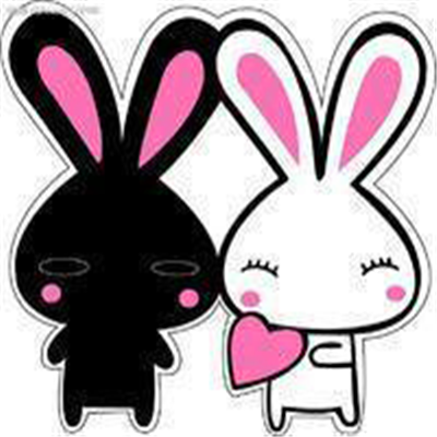两只兔子图片卡通头像 高清微信两只兔子相爱的头像