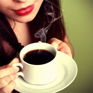 喝咖啡侧面唯美图片图片