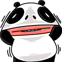 搞怪的动漫动物熊猫头像可爱图片