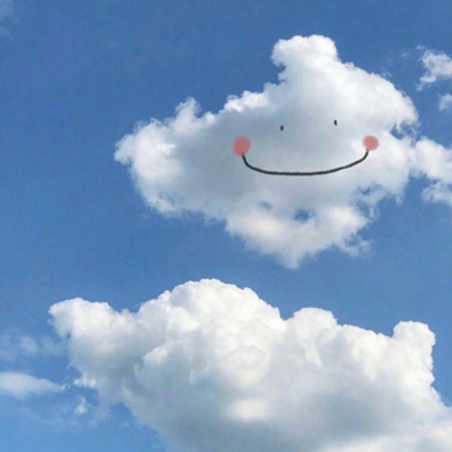 创意云朵手绘头像图片