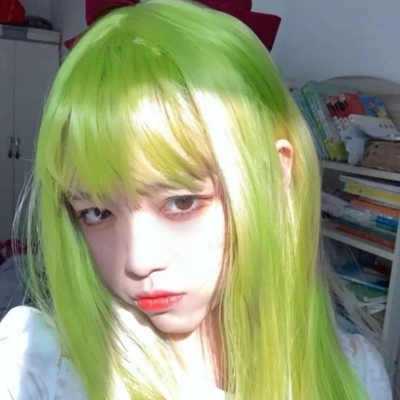绿头发女生头像图片