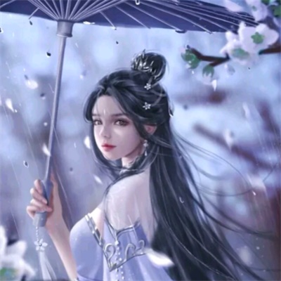 下雨打伞的女孩动漫头像打雨伞的女生唯美图片动漫