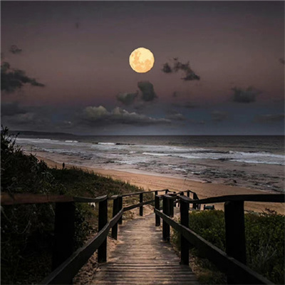 月亮头像可爱风景图片